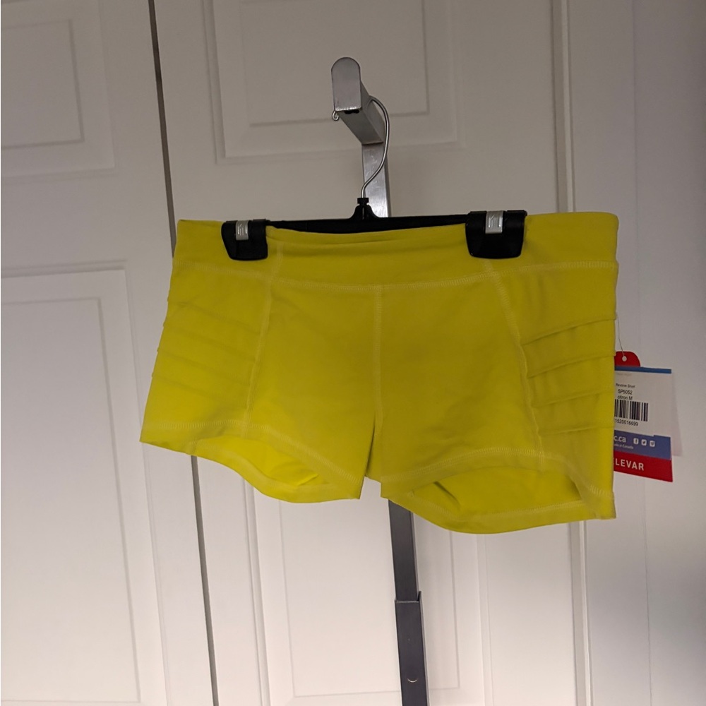 Vibrant Yellow Women's Athletic Shorts